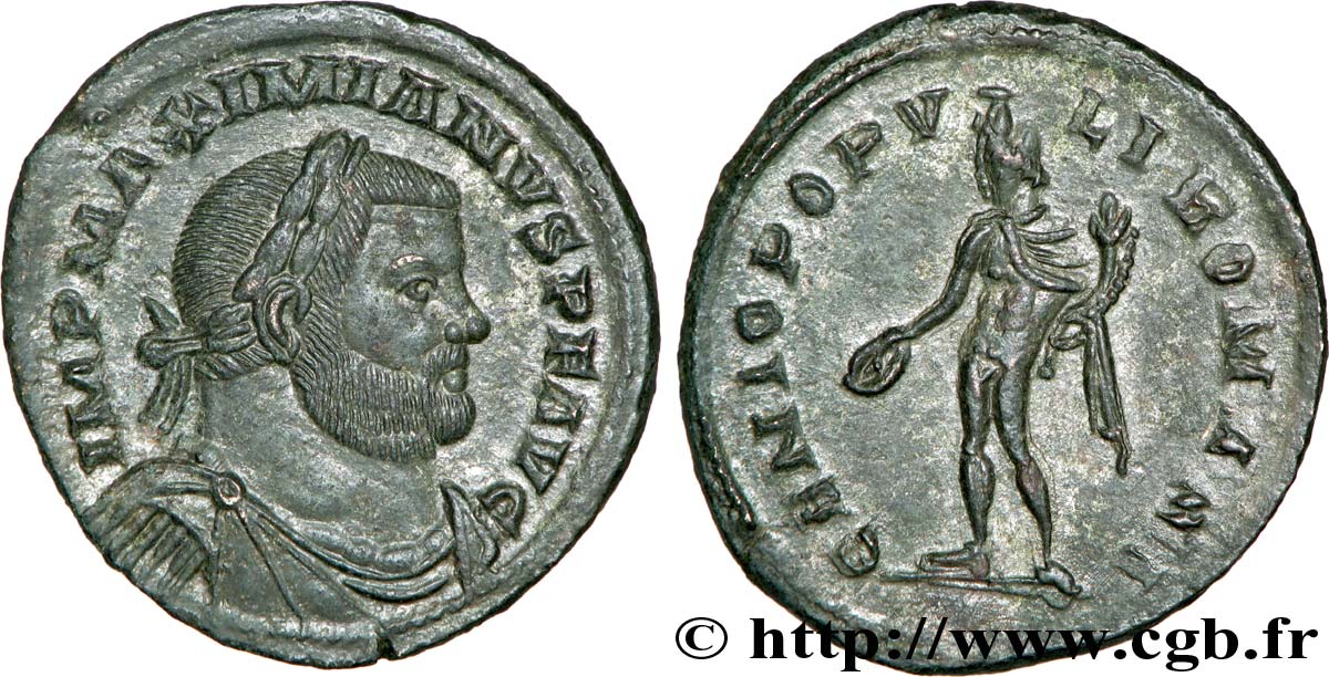 MAXIMIEN HERCULE Follis ou nummus SPL