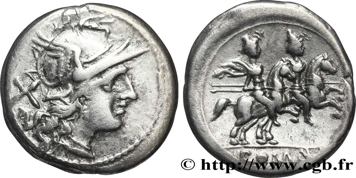 RÉPUBLIQUE ROMAINE - ANONYMES Denier TTB