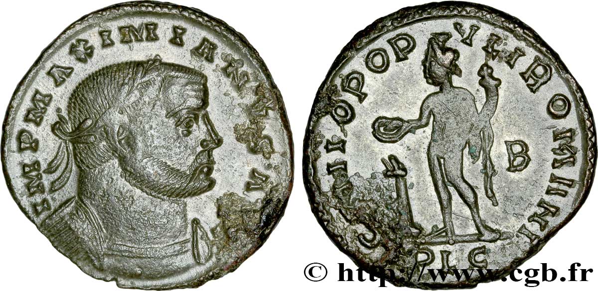 MAXIMIEN HERCULE Follis ou nummus TTB+