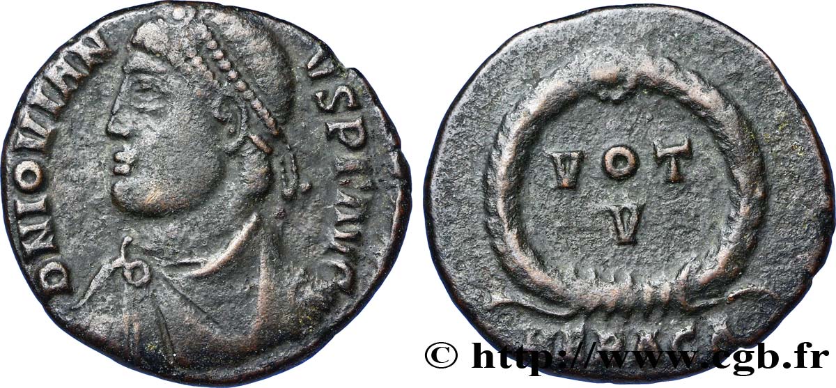 JOVIEN Maiorina ou nummus, (PB, Æ 3) TTB