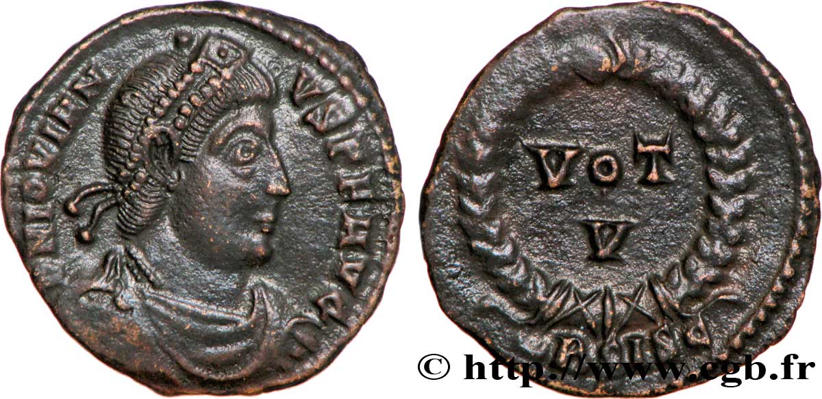 JOVIEN Maiorina ou nummus, (PB, Æ 3) TTB+