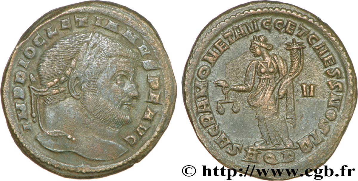 DIOCLÉTIEN Follis ou nummus TTB+/SUP