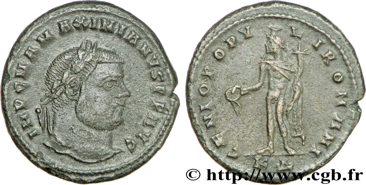 MAXIMIEN HERCULE Follis ou nummus TTB