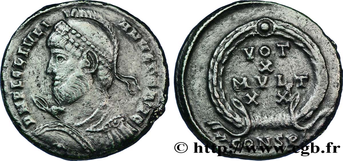 IULIANUS II DER PHILOSOPH Maiorina ou nummus, (PB, Æ 3) fVZ