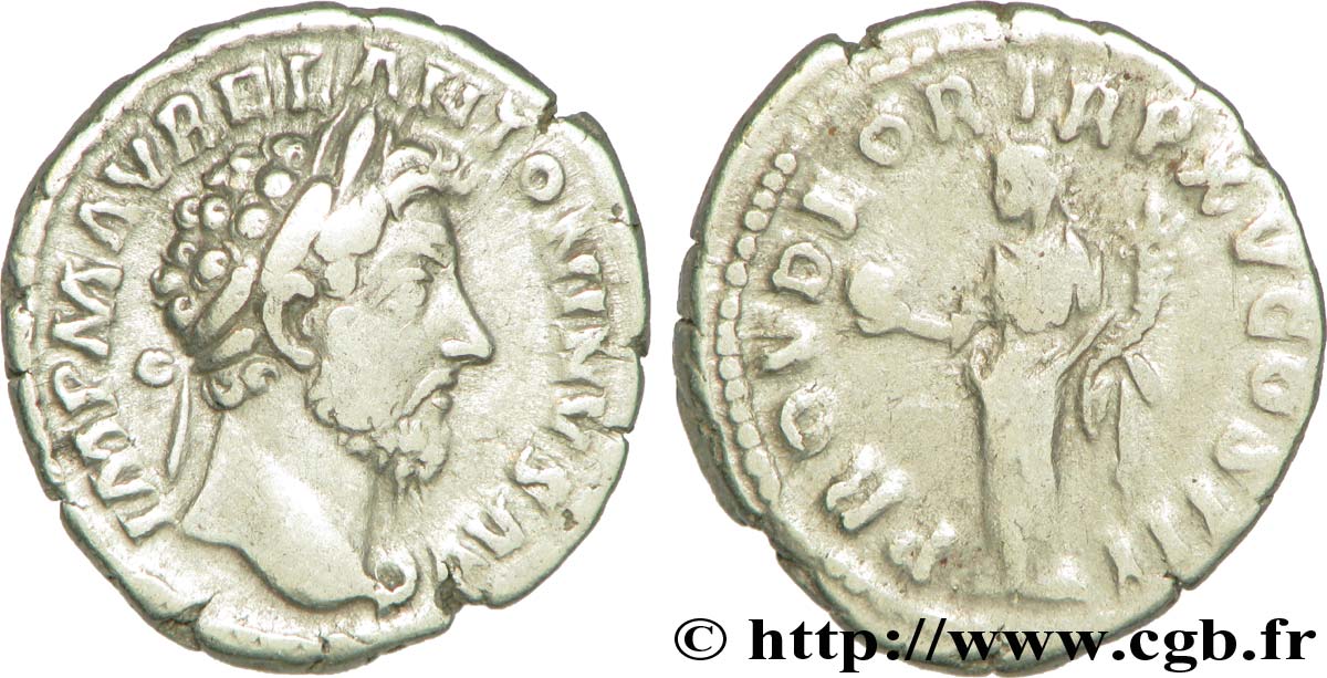MARCUS AURELIUS Denier XF/VF