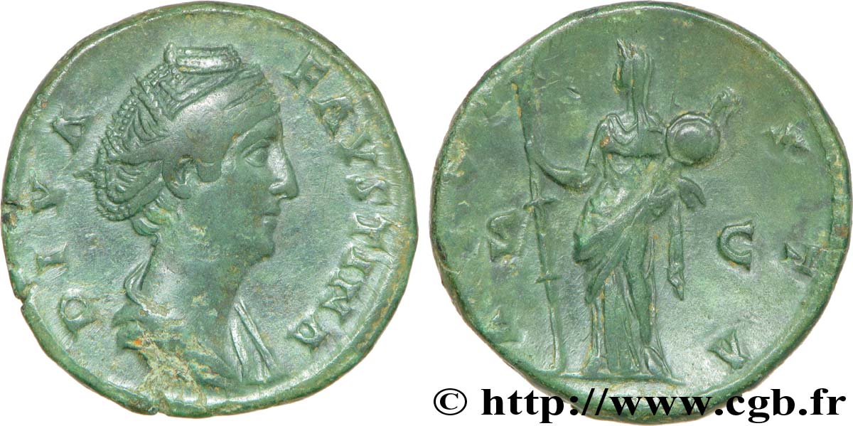 FAUSTINE MÈRE Sesterce TTB+