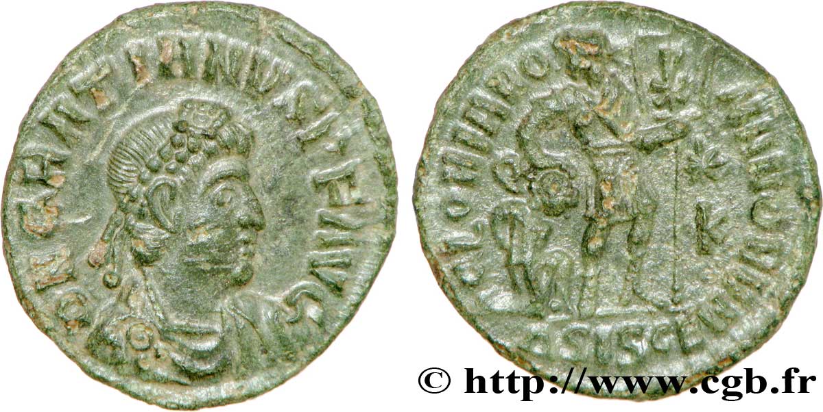 GRATIEN Nummus, (PB, Æ 3) FDC