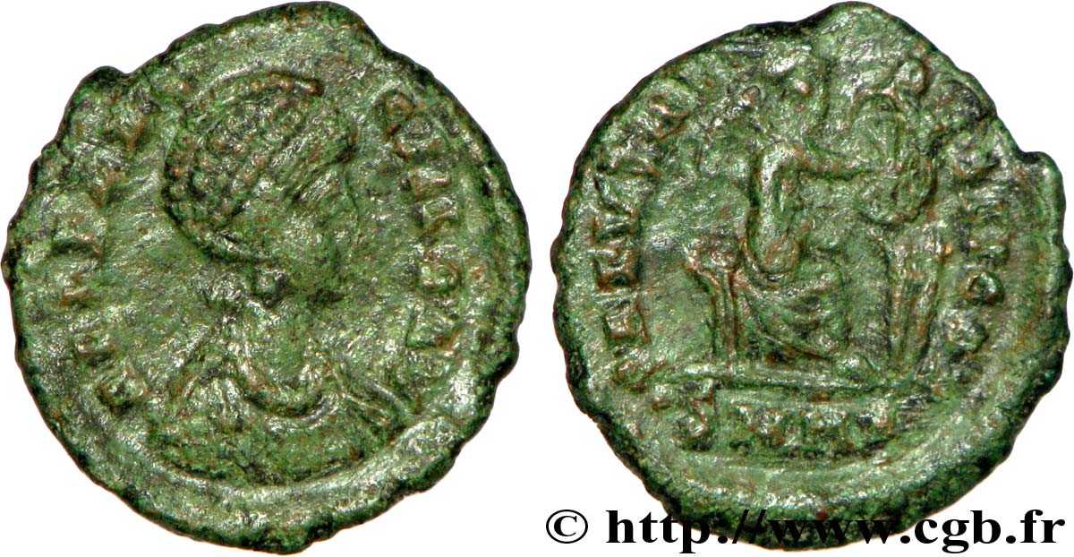 AELIA FLACCILLA Nummus, (PBQ, Æ 4) TTB