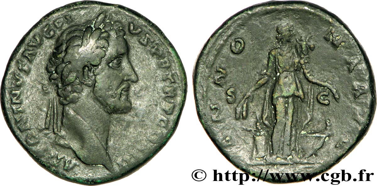 ANTONIN LE PIEUX Sesterce TTB