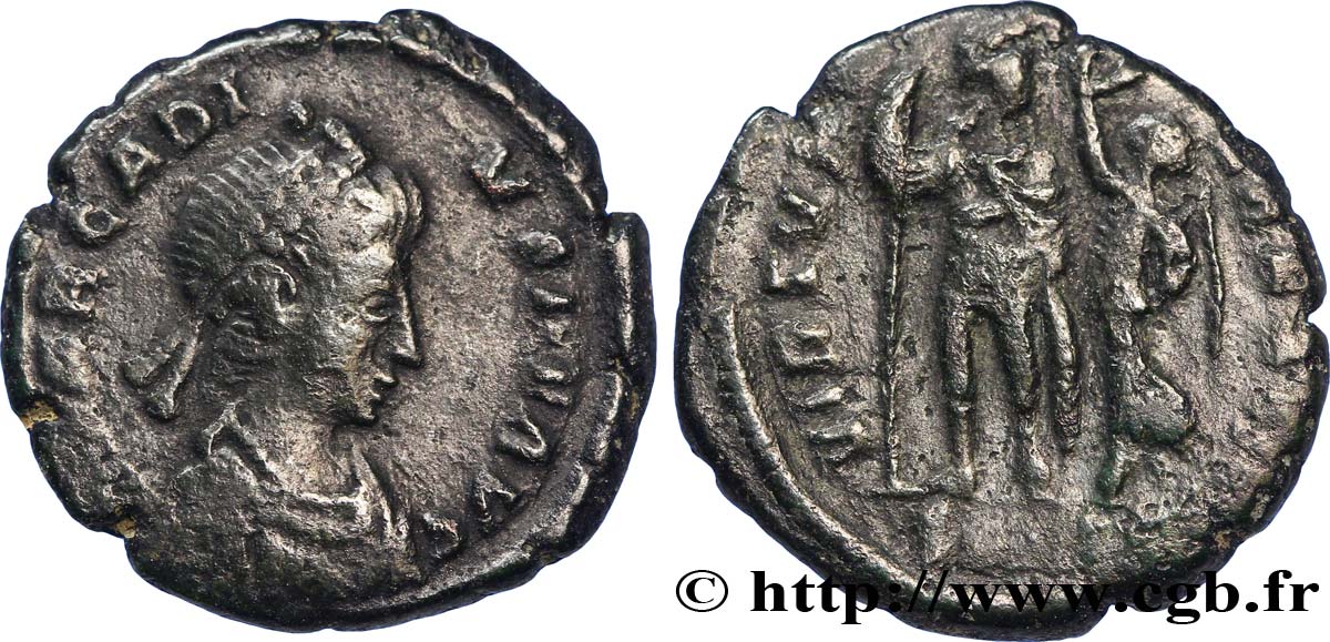 ARCADIUS Nummus, (PB, Æ 3) TTB/TB+