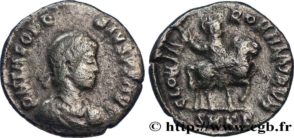 THÉODOSE Ier Nummus, (PB, Æ 3) TB+