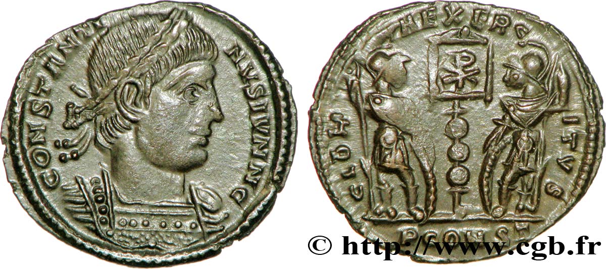 COSTANTINO II Centenionalis ou nummus MS