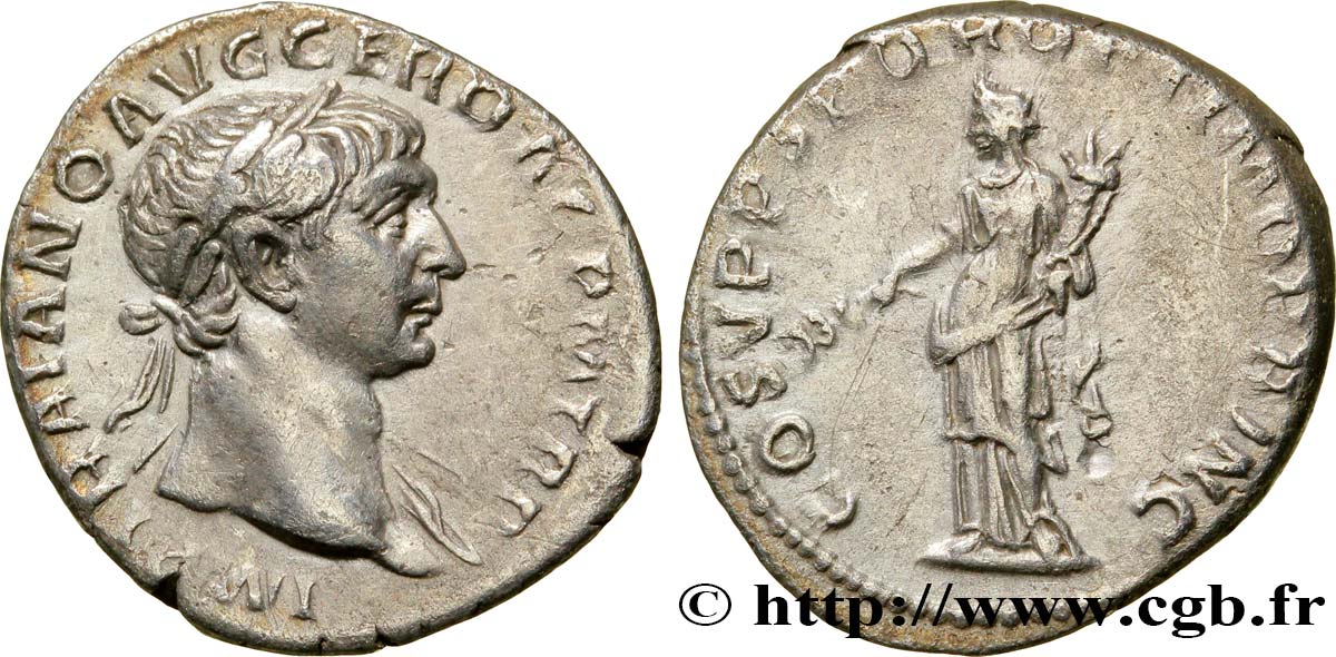 TRAJANUS Denier AU/XF