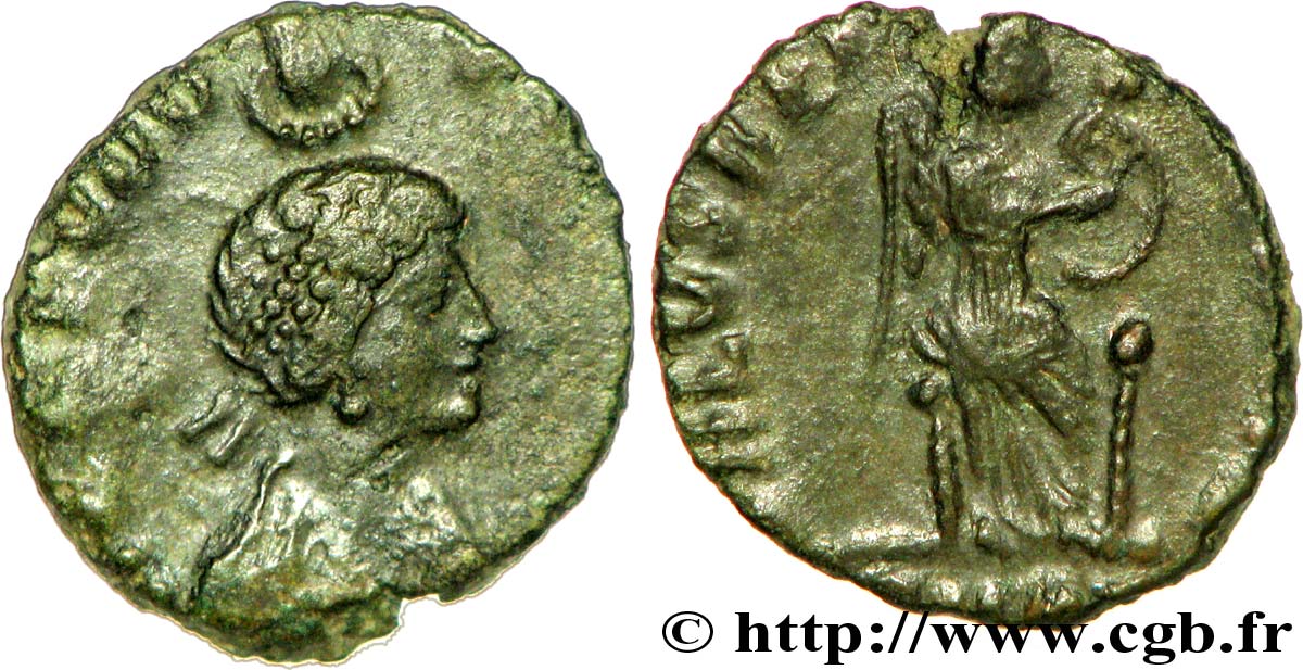 EUDOXIA Nummus, (PB, Æ 3) XF