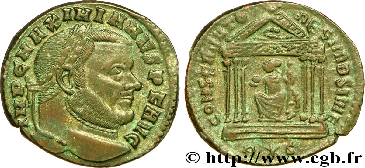 MAXIMIANUS HERCULIUS Follis ou nummus AU