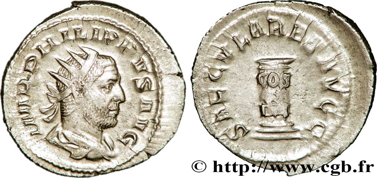 PHILIPPUS I. ARABS Antoninien VZ/fVZ