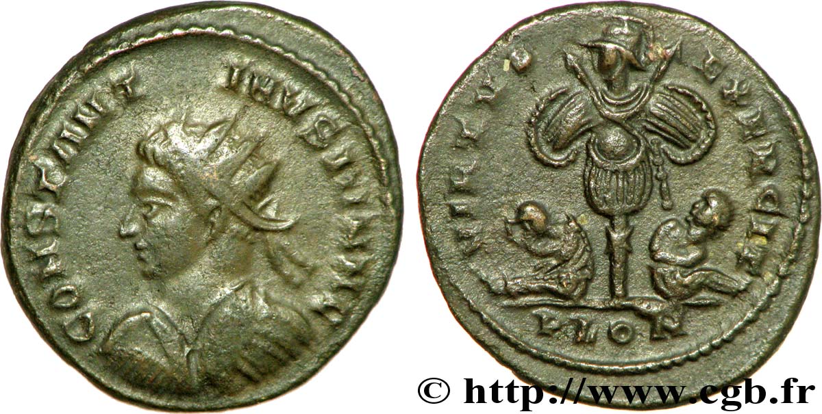 CONSTANTIN II Centenionalis ou nummus TTB+/SUP