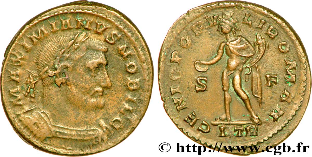 GALÈRE Follis ou nummus TTB/TTB+