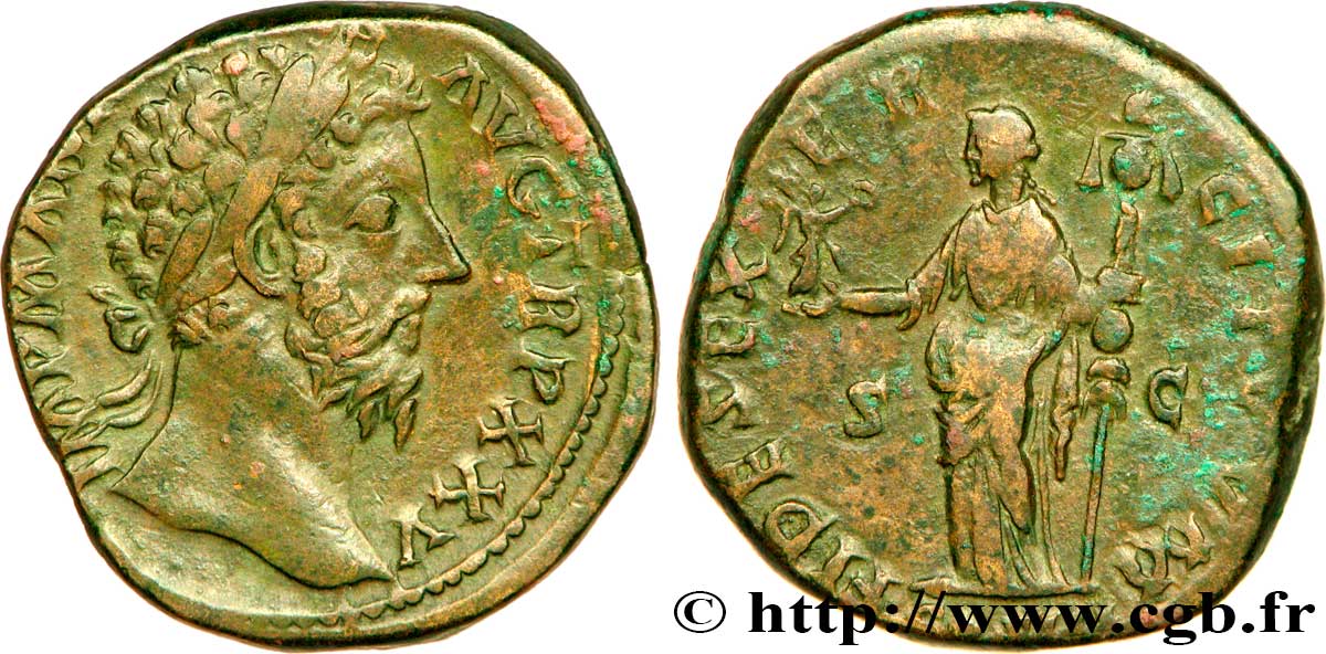 MARC AURÈLE Sesterce TTB+/TTB