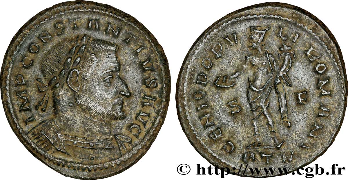 CONSTANCE Ier CHLORE Follis ou nummus TTB+