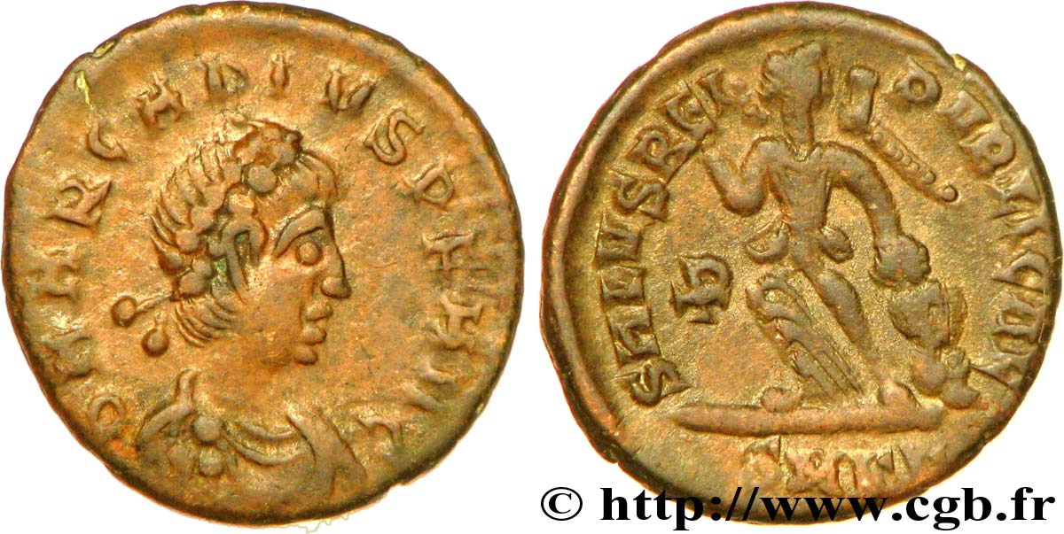 ARCADIUS Nummus, (PBQ, Æ 4) TTB+