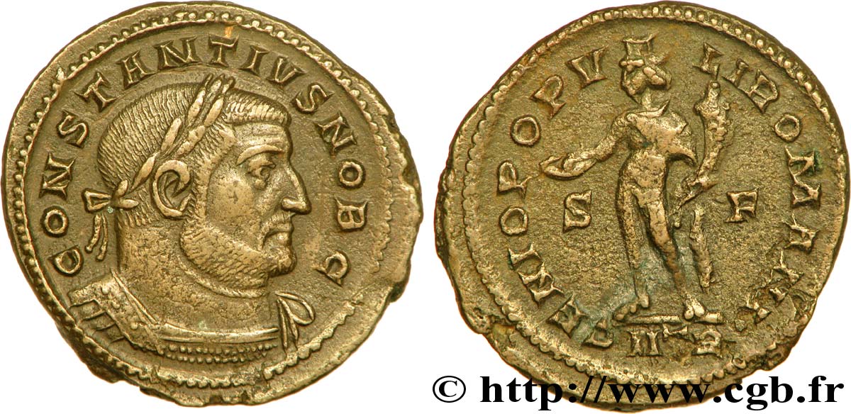 CONSTANCE Ier CHLORE Follis ou nummus TTB+/TTB