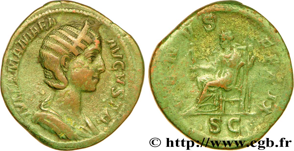 JULIA MAMAEA Sesterce XF/VF