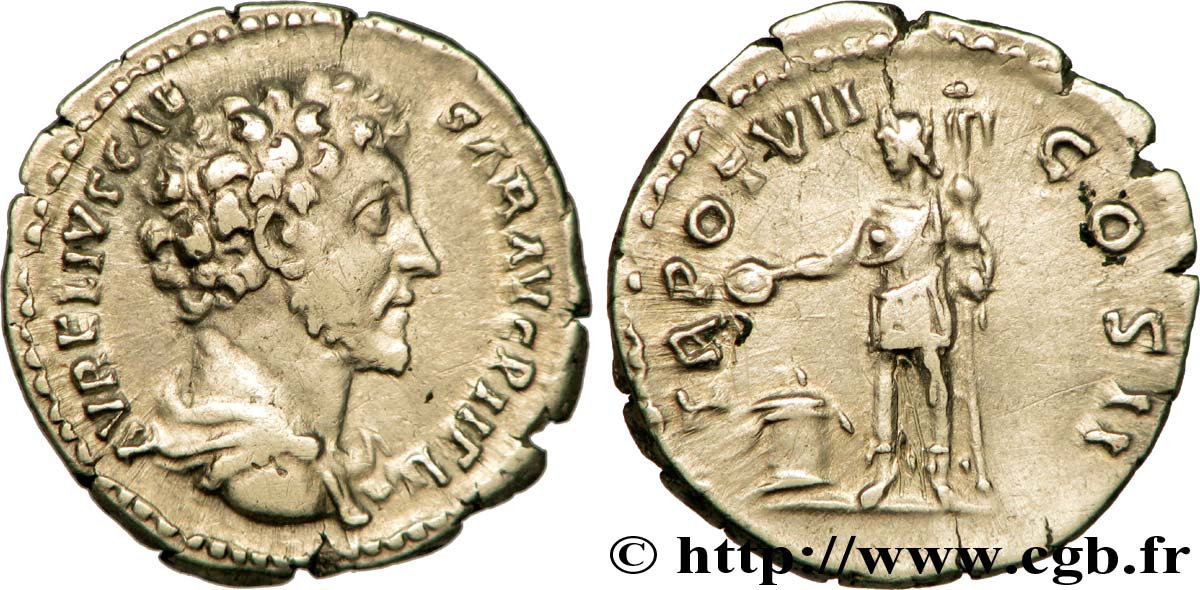 MARC AURÈLE Denier  TTB+