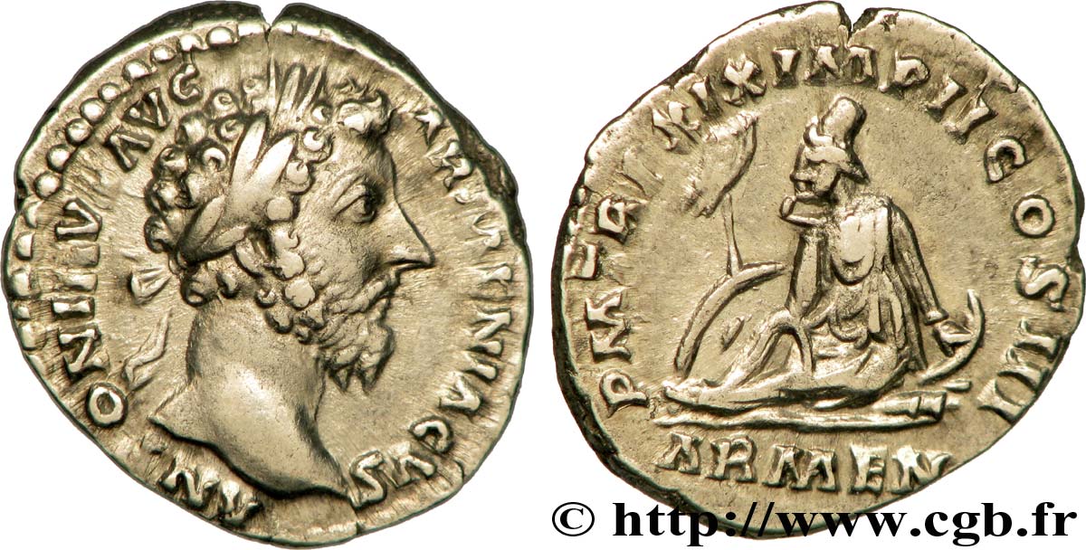 MARC AURÈLE Denier TTB+