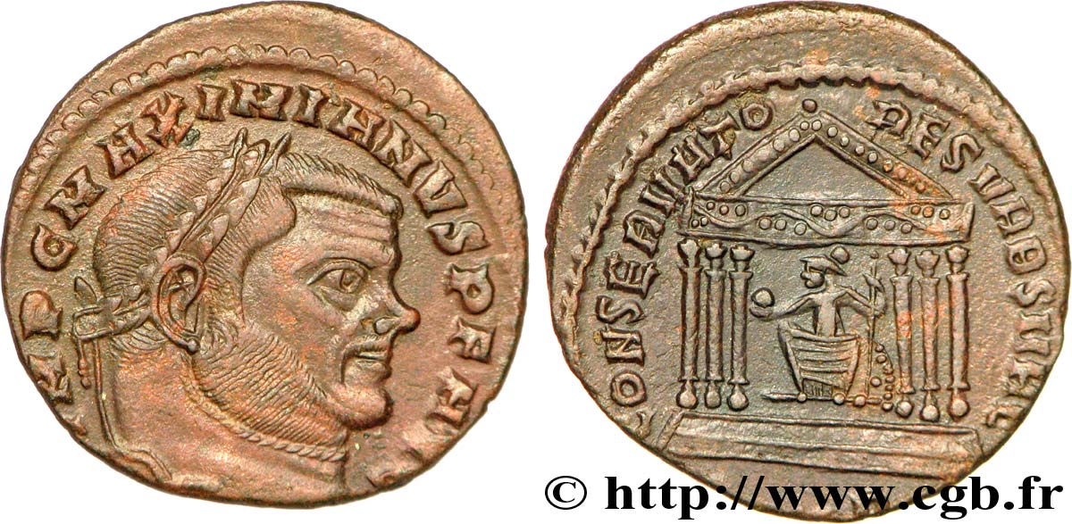 MAXIMIEN HERCULE Follis ou nummus TTB+