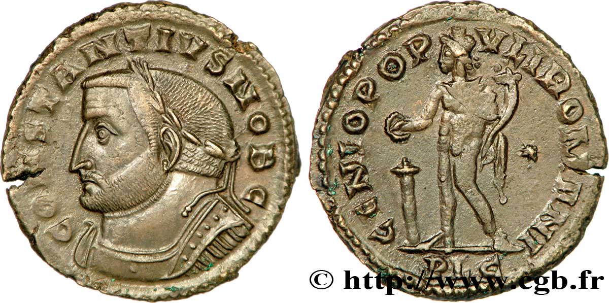 CONSTANCE Ier CHLORE Follis ou nummus SUP