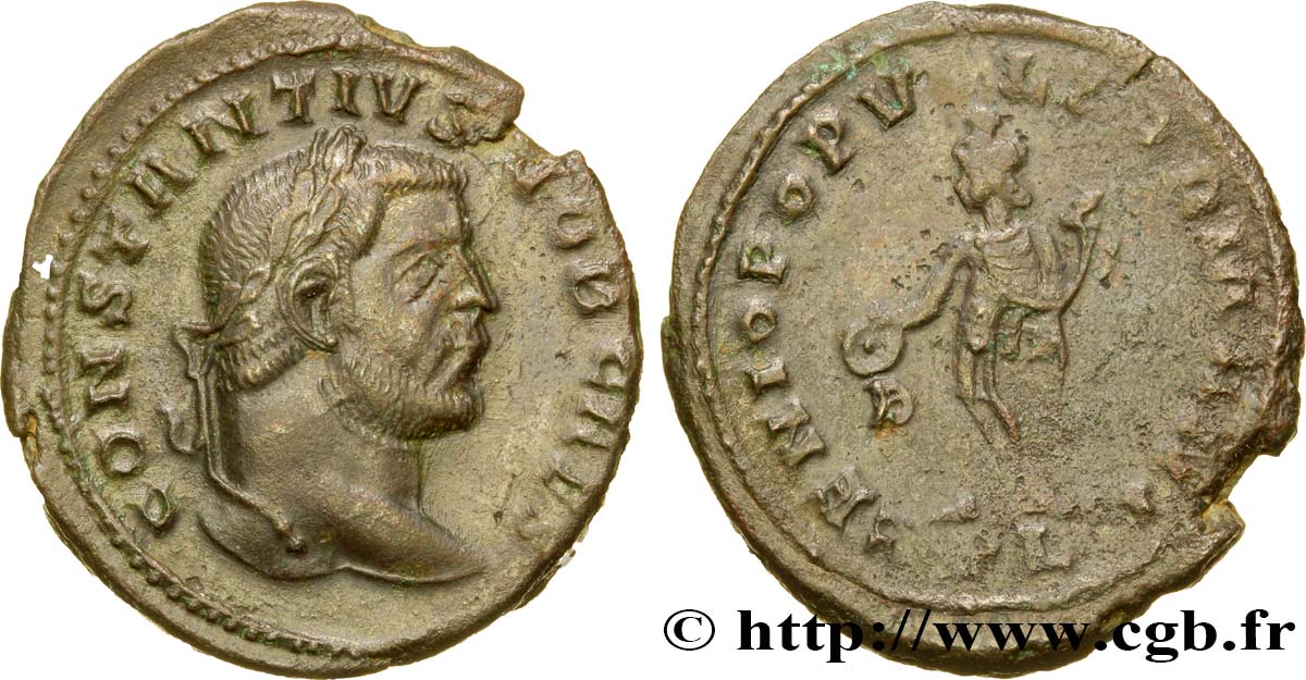 CONSTANCE Ier CHLORE Follis ou nummus SUP/TTB+