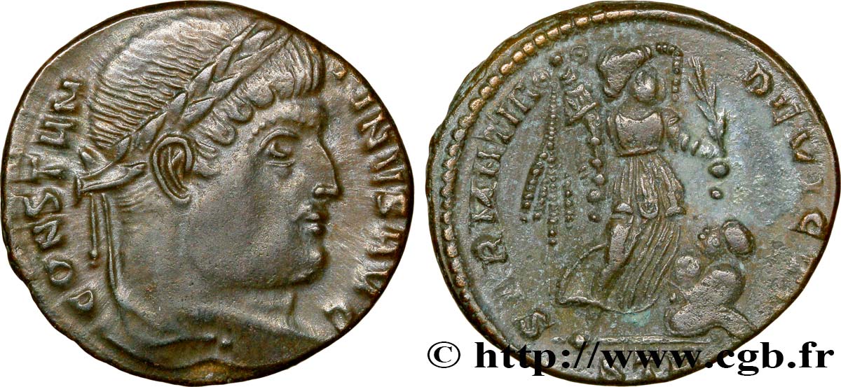 CONSTANTIN Ier LE GRAND Centenionalis ou nummus SUP/TTB+