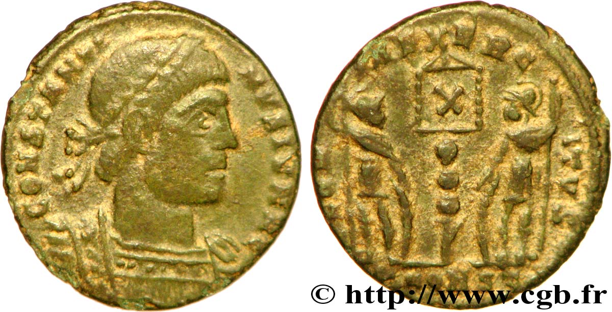 CONSTANTIN II Centenionalis ou nummus TTB+