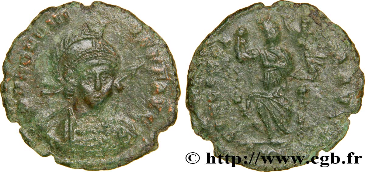 HONORIUS Nummus (PB, Æ 3) TTB+