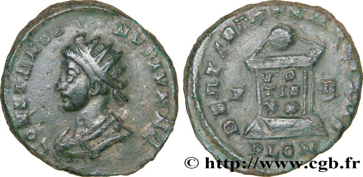 CONSTANTIN II Centenionalis ou nummus TTB