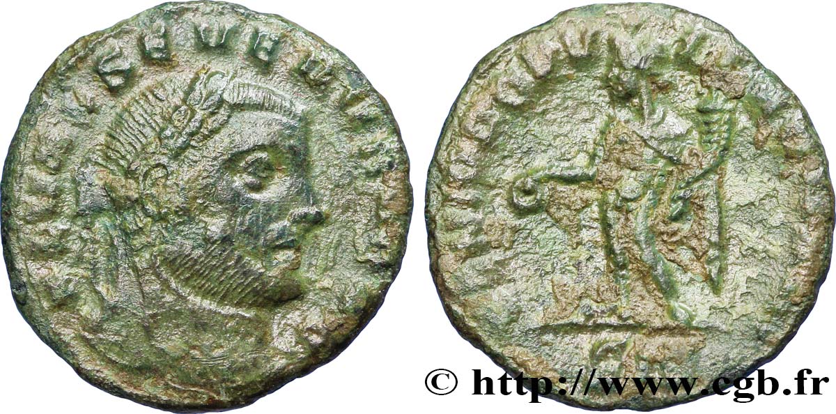 SÉVÈRE II Quart de follis ou quart de nummus TTB+/TTB