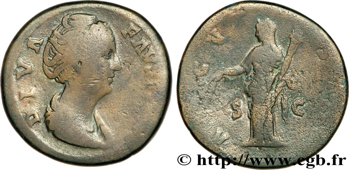 FAUSTINE MÈRE Sesterce TB