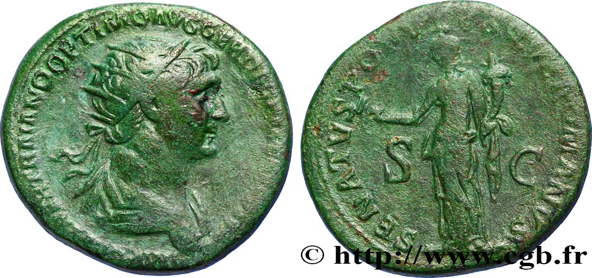 TRAJAN Dupondius TTB/TB+