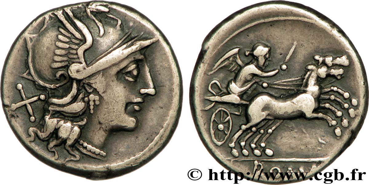 RÉPUBLIQUE ROMAINE - ANONYMES Denier TTB+