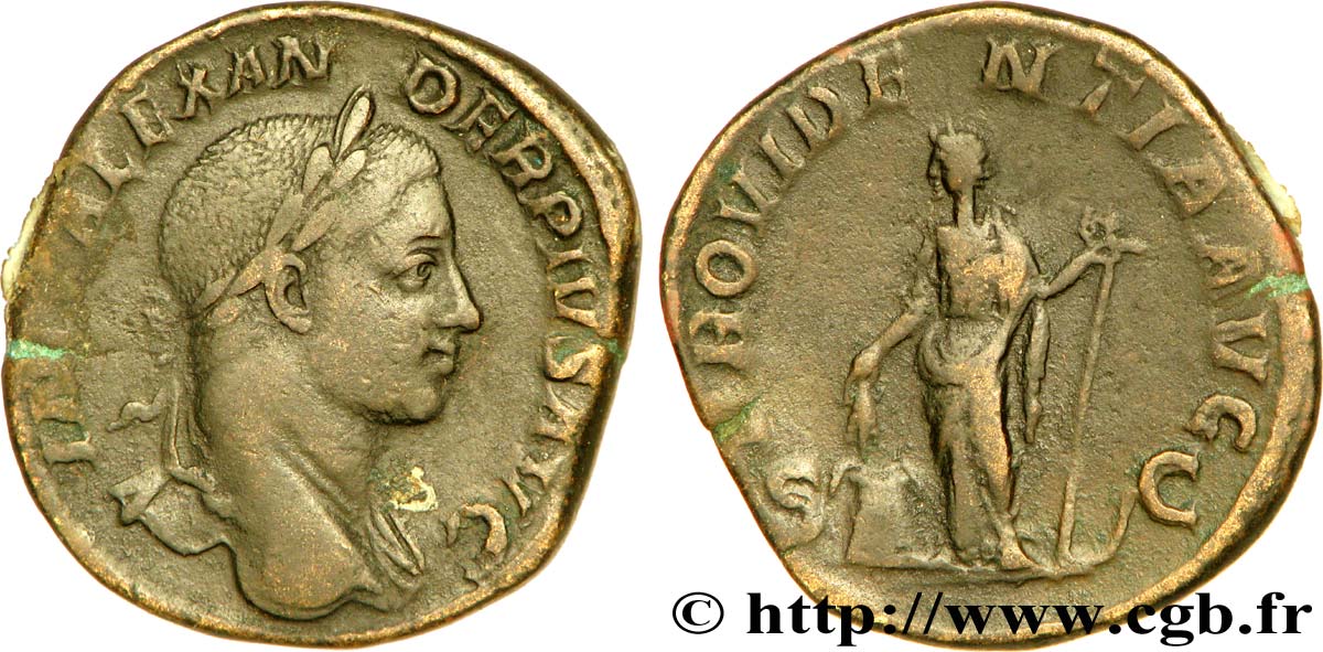 ALEXANDRE SÉVÈRE Sesterce TTB+