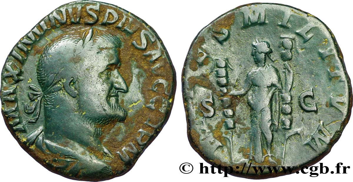 MAXIMIN Ier THRACE Sesterce TB+