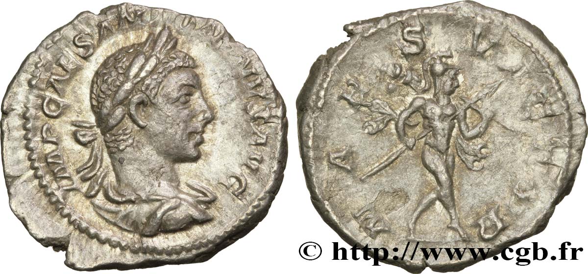 ELAGABALUS Denier AU/AU