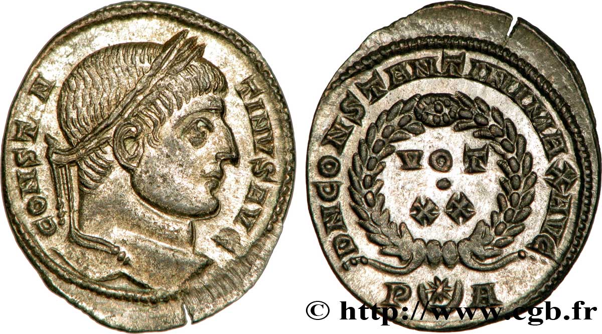 CONSTANTINO I EL MAGNO Centenionalis ou nummus FDC