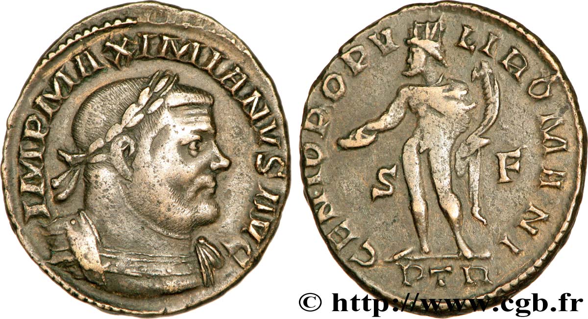 MAXIMIEN HERCULE Follis ou nummus TB+