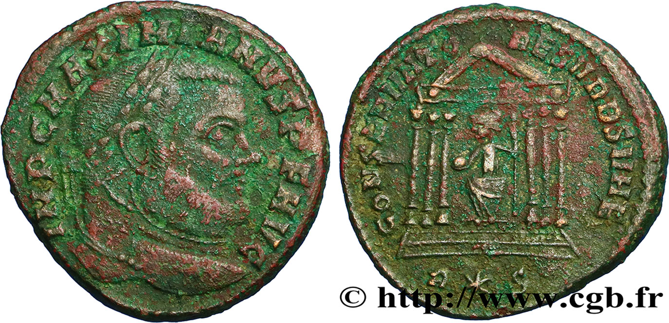 MAXIMIEN HERCULE Follis ou nummus TB+