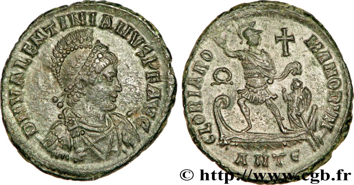 VALENTINIANUS II Maiorina pecunia, (MB, Æ 2) fST