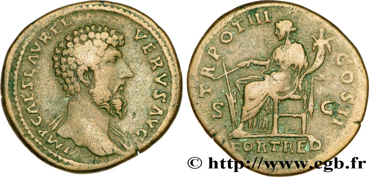 LUCIUS VÉRUS Sesterce TB+