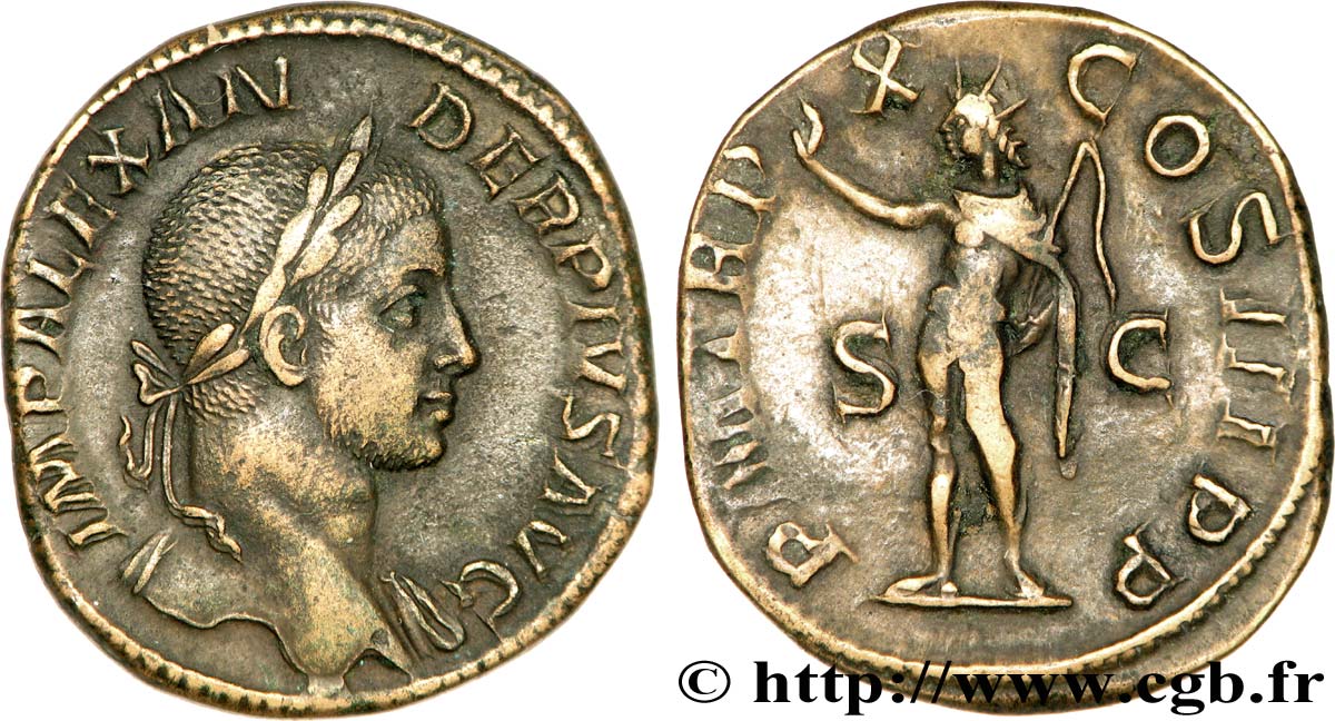 ALEXANDRE SÉVÈRE Sesterce TTB+