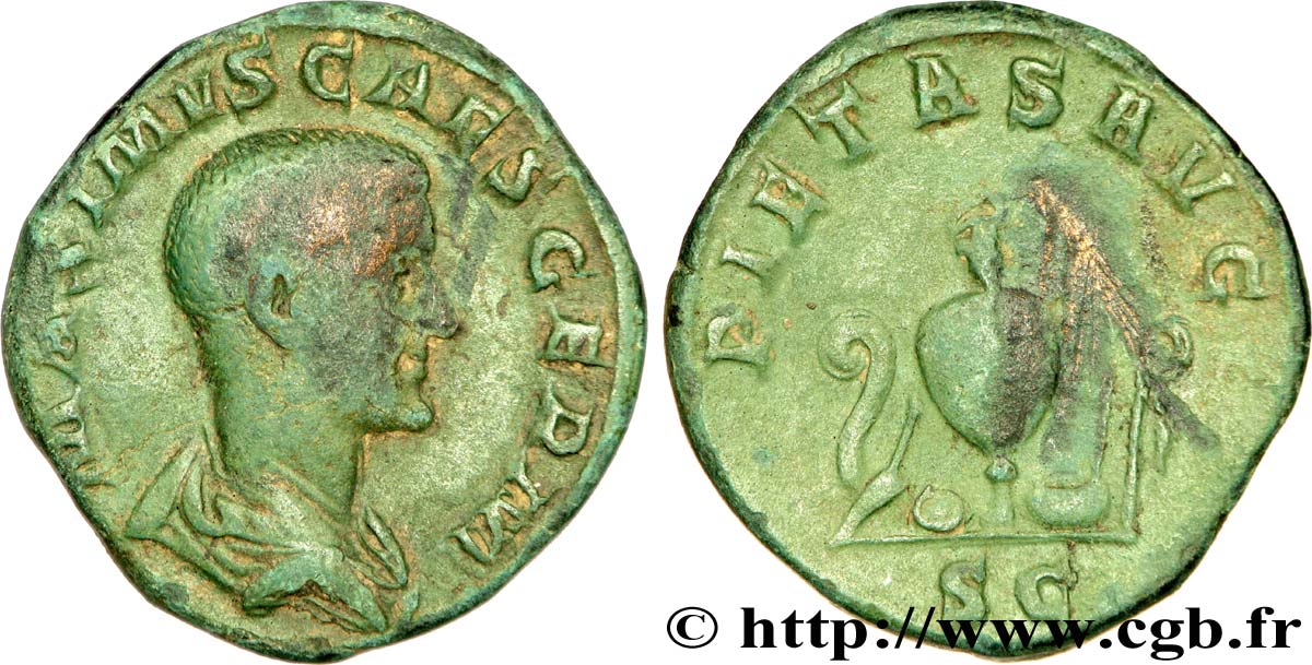 MAXIME CÉSAR Sesterce TTB